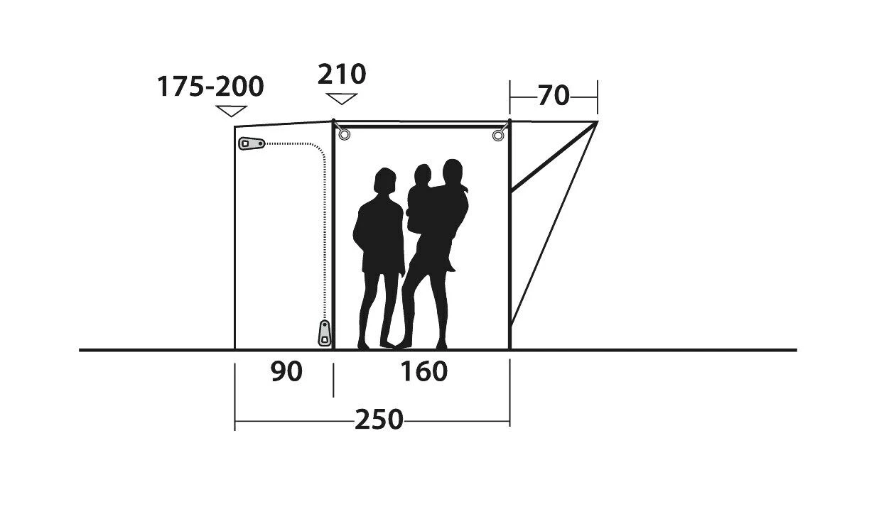 Outwell Newburg 160 Poled Drive Away Awning - Image 5
