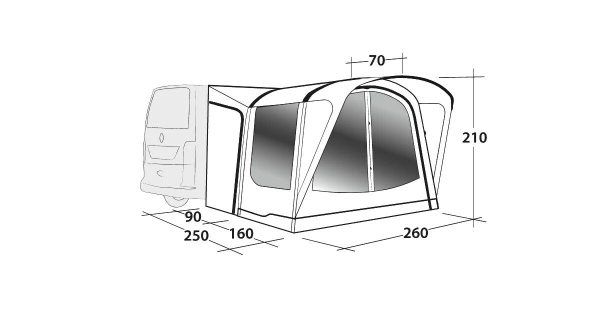 Outwell Newburg 160 Poled Drive Away Awning - Image 6