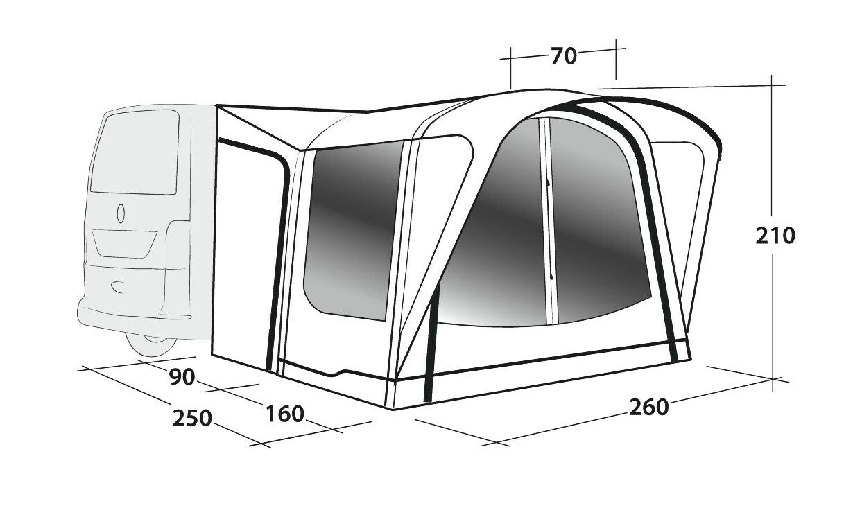 Outwell Newburg 160 Air Drive Away Awning - Image 5
