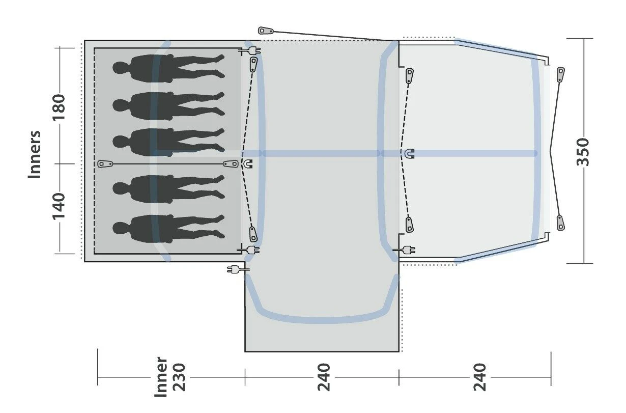 Outwell Mountain Lake 5ATC Tent (2022) - Image 2