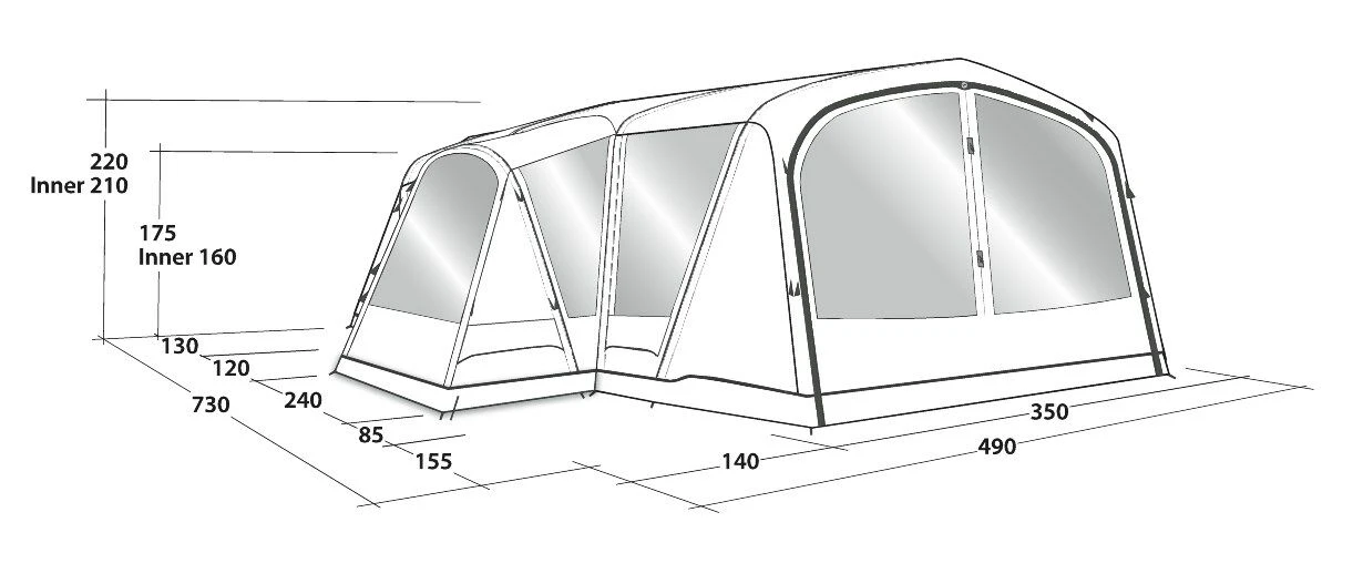 Outwell Mountain Lake 5ATC Tent (2022) - Image 3