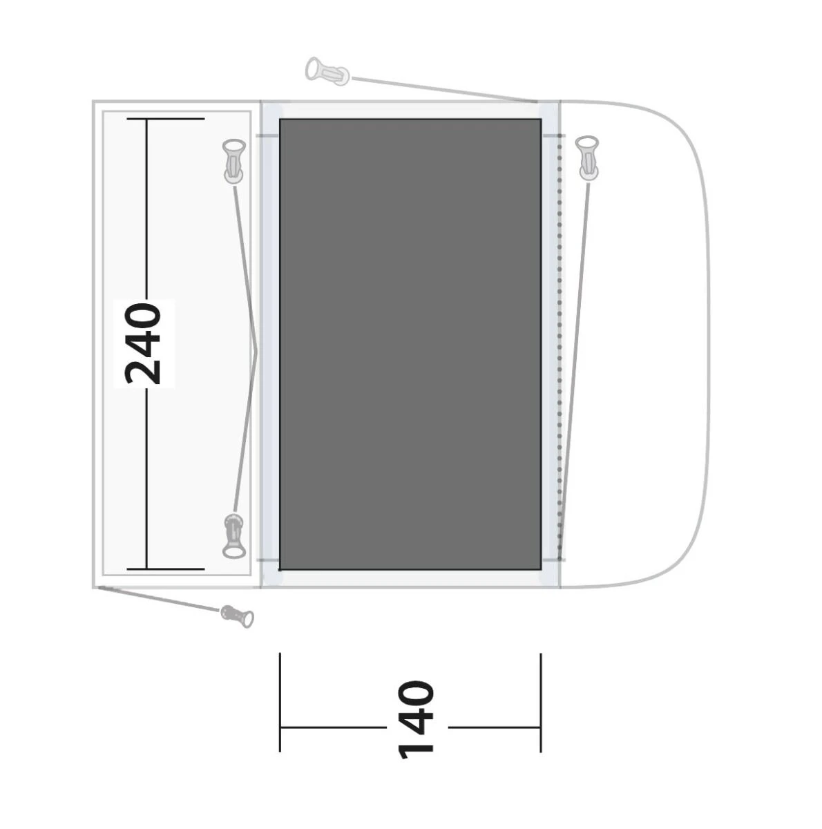 Outwell Newburg 160 Footprint Groundsheet - Image 2