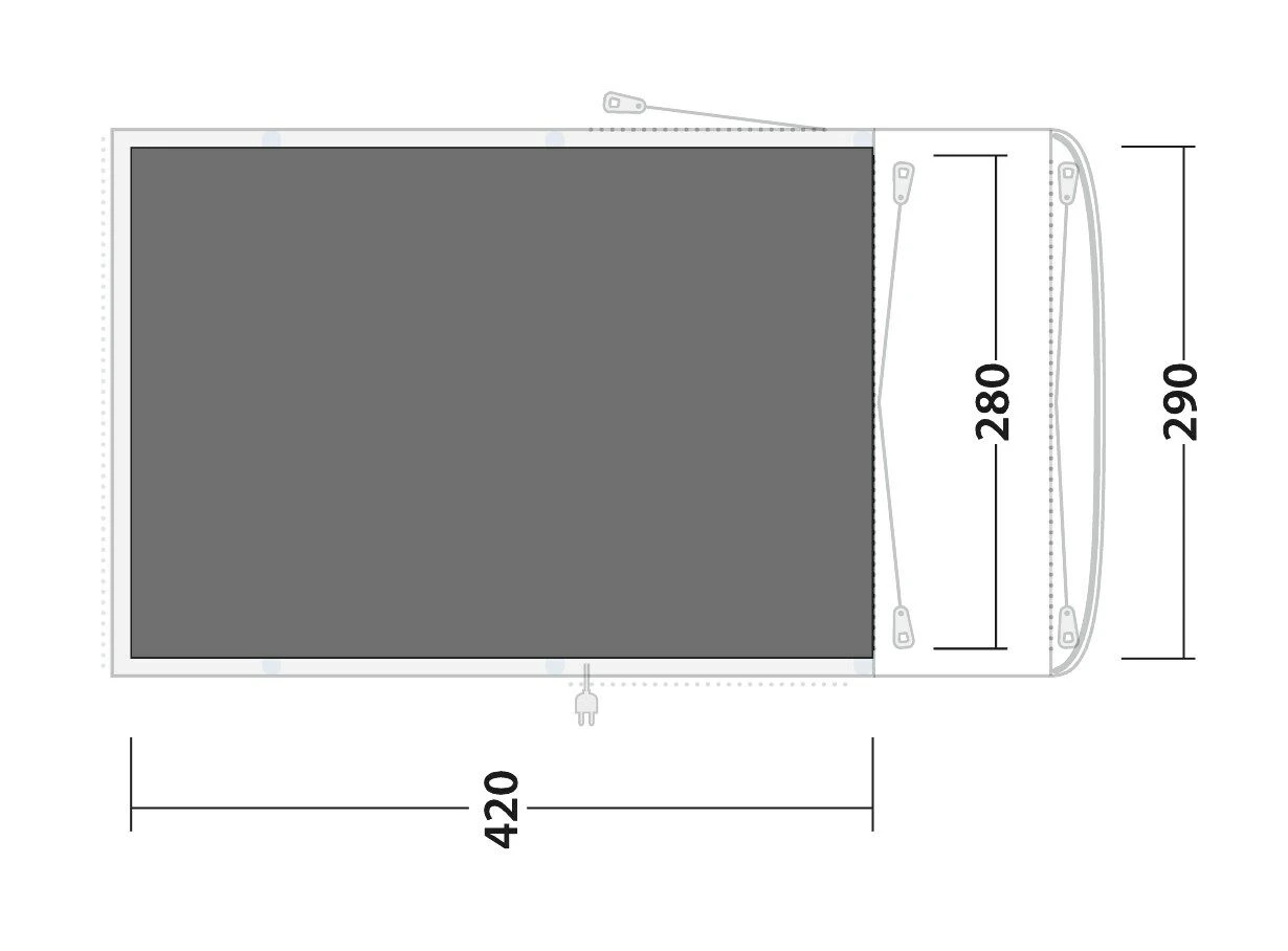 Outwell Roseville 4SA Footprint Groundsheet - Image 2
