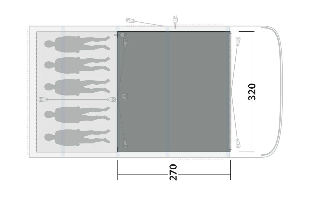 Outwell Hayward Lake 5ATC Flat Woven Carpet - Image 2