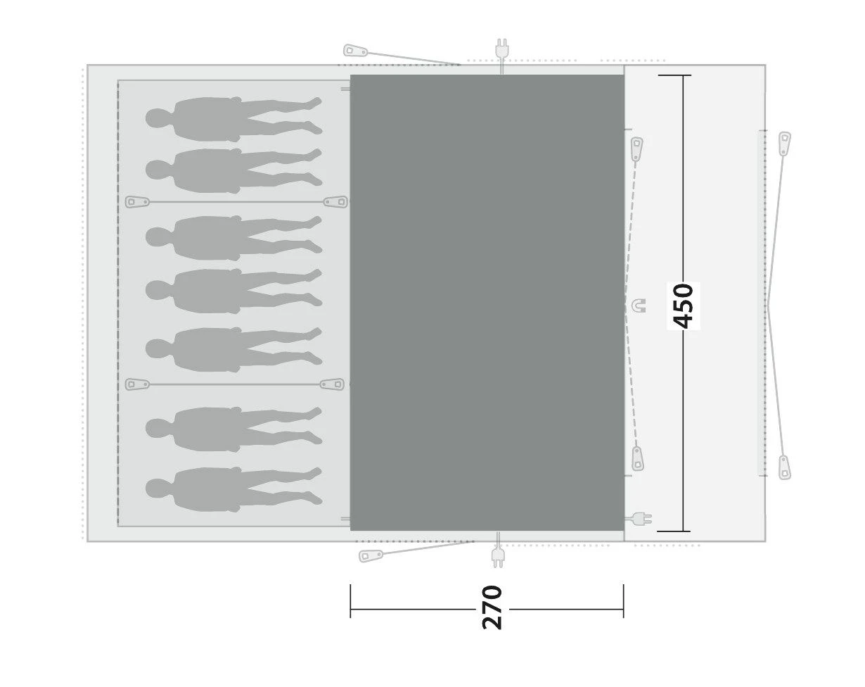 Outwell Vermont 7PE Flat Woven Carpet - Image 2
