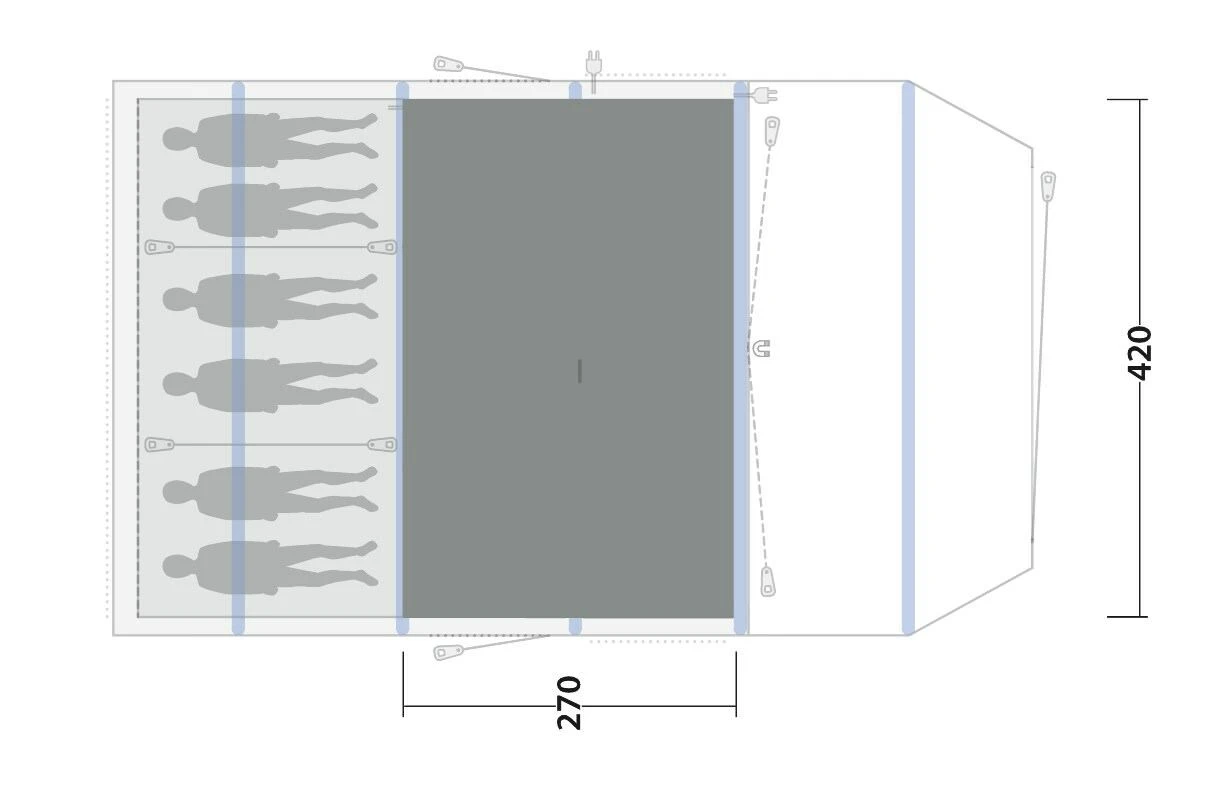 Outwell Queensdale 8PA Flat Woven Carpet - Image 2