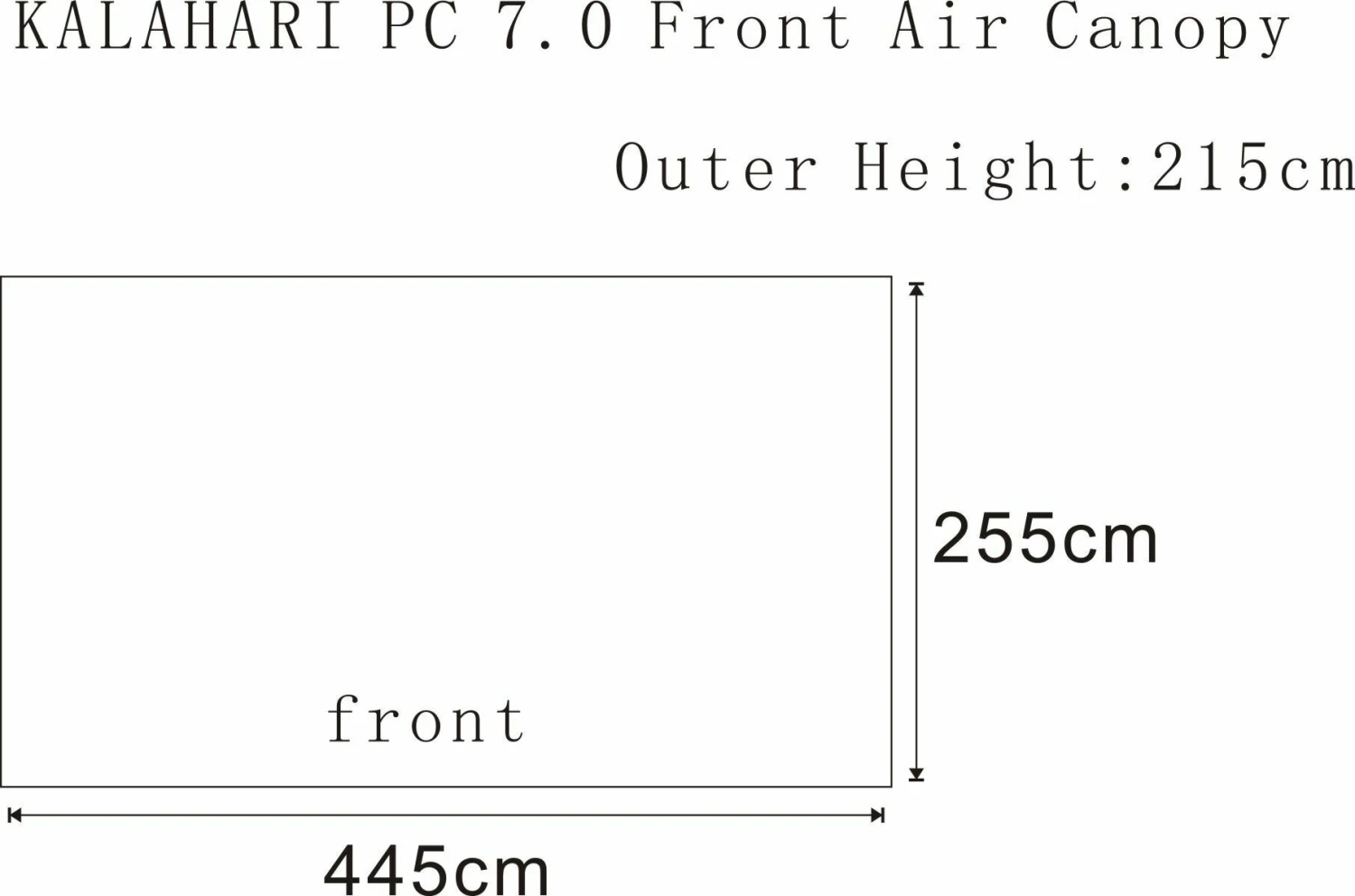 Outdoor Revolution Kalahari PC Front Air Canopy - Image 2