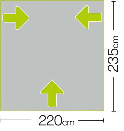 Quest Falcon 220 Poled Porch Caravan Awning (2022) - Image 7