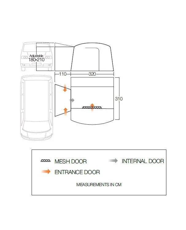 Vango Cove II Low Poled Drive Away Awning - Image 2