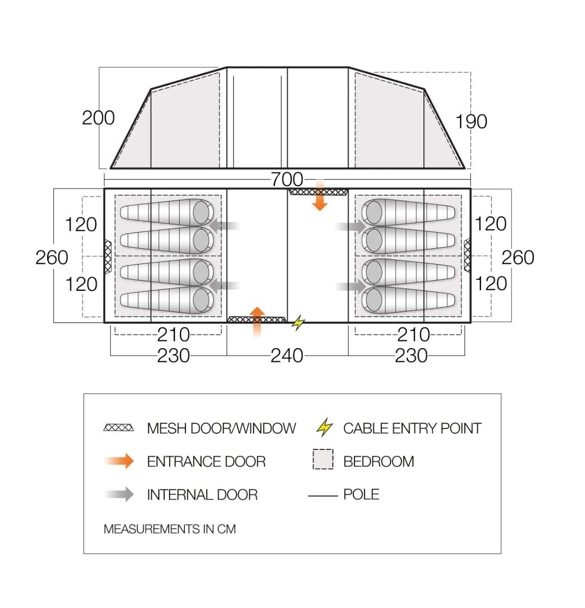 Vango Castlewood 800XL Poled Tent Package (2023) - Image 2