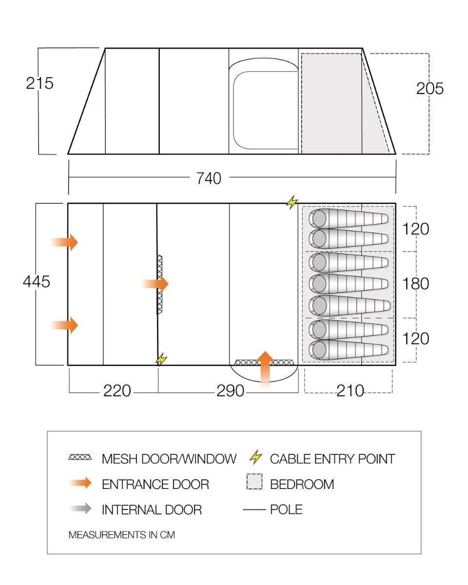 Vango Lismore 700DLX Poled Tent Package (2023) - Image 2