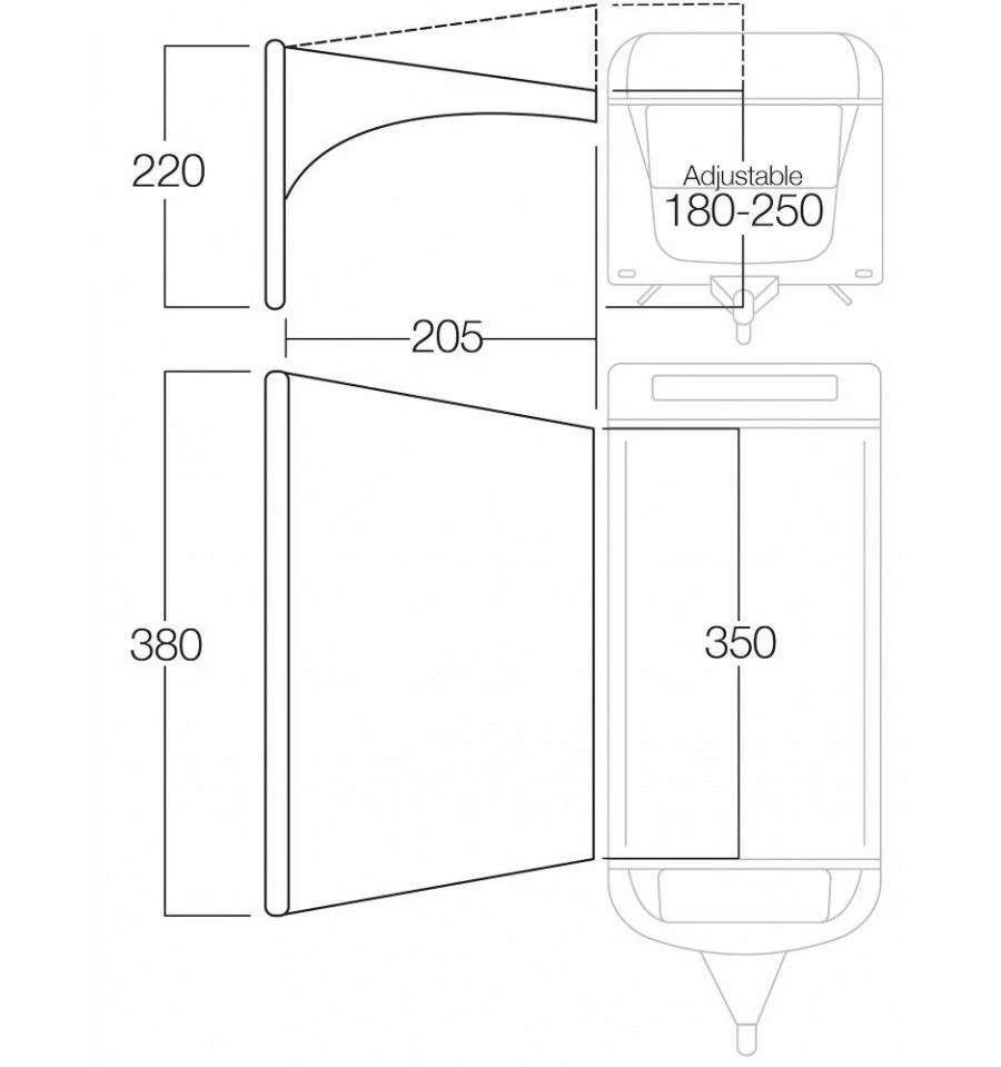 Vango AirBeam Sky Canopy 3.5m - Image 3