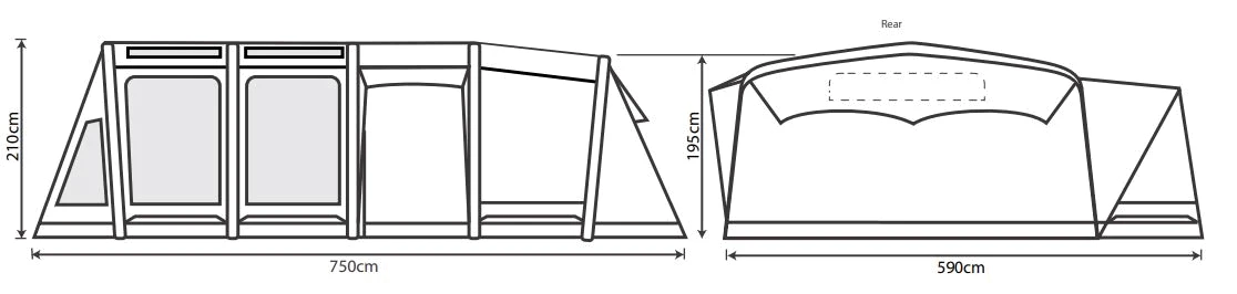 Outdoor Revolution Kalahari PC 7.0 Tent (2022) - Image 4