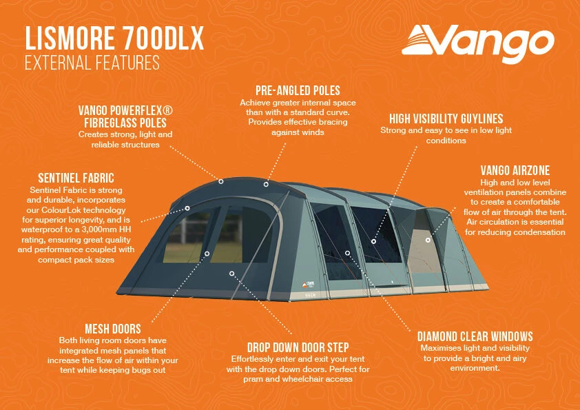 Vango Lismore 700DLX Poled Tent Package (2023) - Image 3