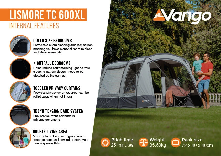 Vango Lismore TC 600XL Poled Tent Package (2023) - Image 4