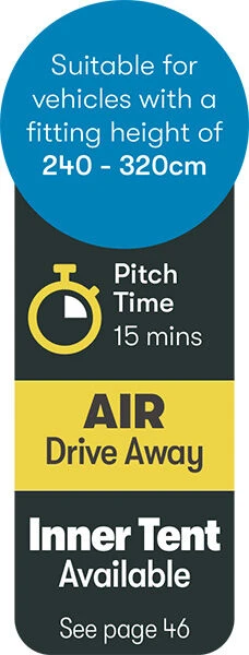 Westfield Neptune 400 Performance Air Drive Away Awning Mid - XXhigh (240 -320cm) - Image 8