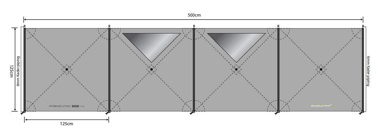 Outdoor Revolution Pronto PC 4 Panel Windbreak (125*500) - Image 4