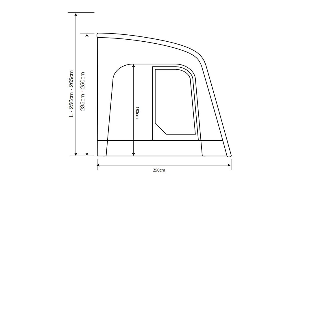 Outdoor Revolution Sportlite Air 320L Motorhome Awning (250 - 265cm) - Image 7