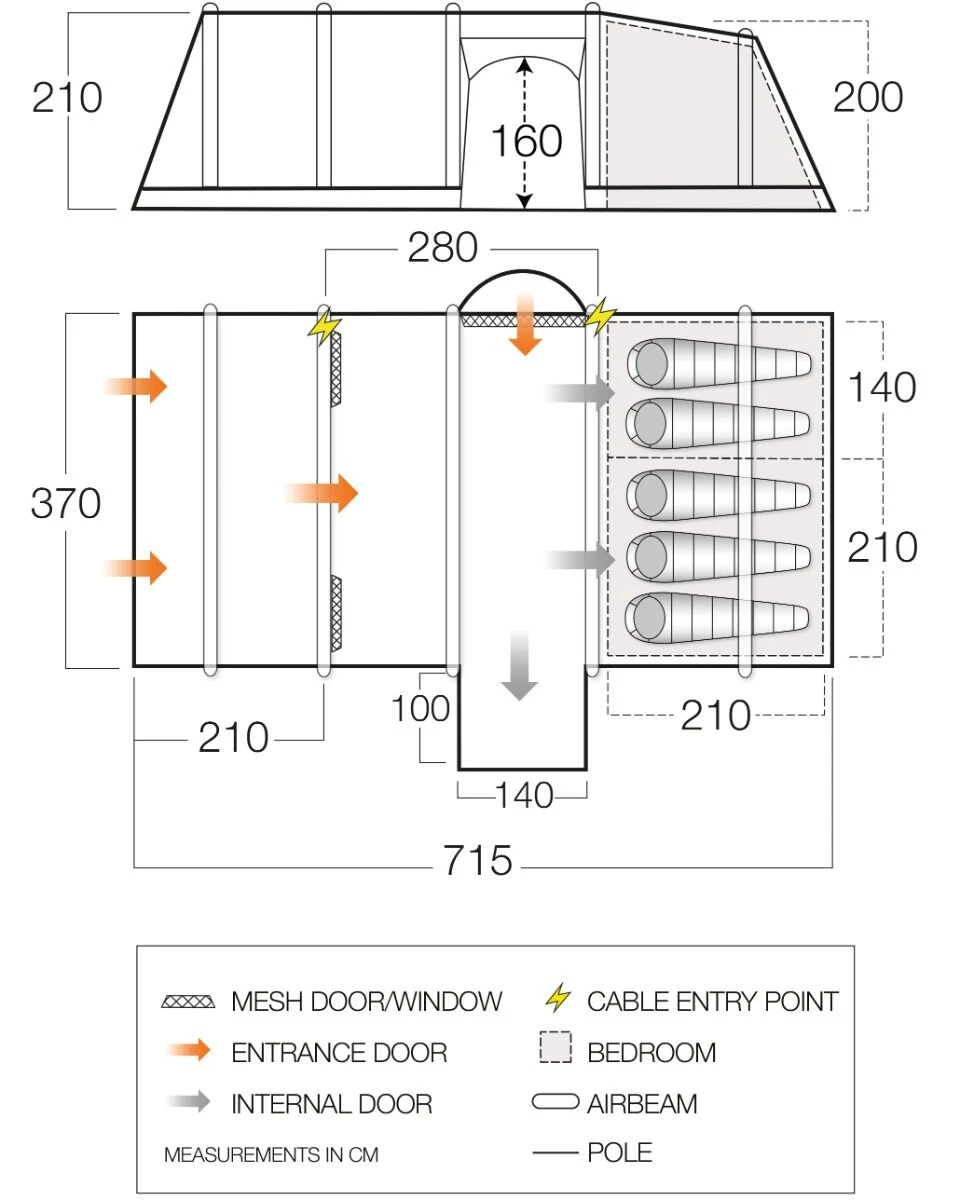 Vango Airbeam Vango Rome II Air 550XL Tent Package (2023) - Image 4