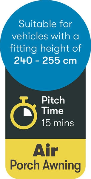 Westfield Vega 330 Performance Air Porch Awning (240 - 255cm) - Image 6
